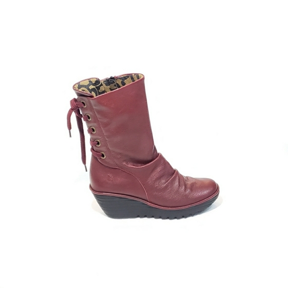 Fly London Shoes | Fly London Yada Boots Wedge Platform Booties | Color: Brown | Size: EUR 41 (10-10.5) | Shoepound's Closet